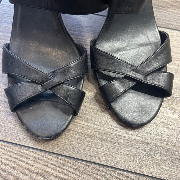 Cole Haan Nike Air Natasha Stiletto Heels Women's 9.5B Black Leather Business - Picture 14 of 16